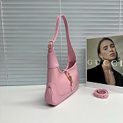 Kitlife Gucci Jackie Slim Small Shoulder Bag Pink Leather 863137 28x16x3.5cm  - 6
