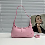 Kitlife Gucci Jackie Slim Small Shoulder Bag Pink Leather 863137 28x16x3.5cm  - 4