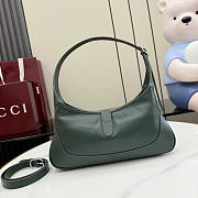 Kitlife Gucci Jackie Slim Small Shoulder Bag Green Leather 863137 28x16x3.5cm  - 6