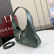 Kitlife Gucci Jackie Slim Small Shoulder Bag Green Leather 863137 28x16x3.5cm  - 5