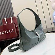Kitlife Gucci Jackie Slim Small Shoulder Bag Green Leather 863137 28x16x3.5cm  - 4