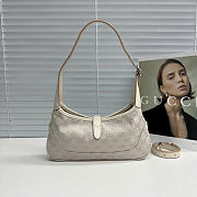 Kitlife Gucci Jackie Slim Small Shoulder Bag White Canvas 863137 28x16x3.5cm  - 6