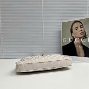 Kitlife Gucci Jackie Slim Small Shoulder Bag White Canvas 863137 28x16x3.5cm  - 4