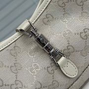 Kitlife Gucci Jackie Slim Small Shoulder Bag White Canvas 863137 28x16x3.5cm  - 3
