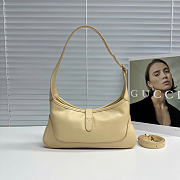 Kitlife Gucci Jackie Slim Small Shoulder Bag Beige Leather 863137 28x16x3.5cm  - 3