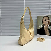 Kitlife Gucci Jackie Slim Small Shoulder Bag Beige Leather 863137 28x16x3.5cm  - 6