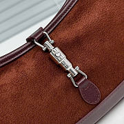 Kitlife Gucci Jackie Slim Small Shoulder Bag Dark Brown Suede & Leather 863137 28x16x3.5cm  - 3