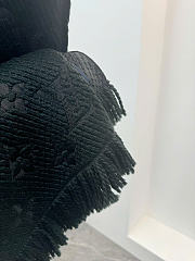 Kitlife Louis Vuitton Logomania Knit Scarf Black 174 x 30 cm - 2