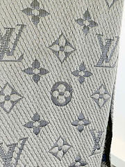 Kitlife Louis Vuitton Logomania Knit Scarf Gray 174x30cm - 2