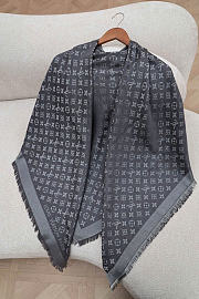 Kitlife Louis Vuitton Monogram Shine Scarf Gray 140x140cm - 1