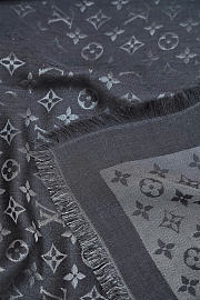 Kitlife Louis Vuitton Monogram Shine Scarf Gray 140x140cm - 3