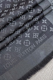 Kitlife Louis Vuitton Monogram Shine Scarf Gray 140x140cm - 2