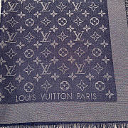 Kitlife Louis Vuitton Monogram Shine Scarf Dark Blue 140x140cm - 4