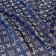 Kitlife Louis Vuitton Monogram Shine Scarf Dark Blue 140x140cm - 2