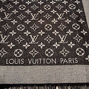 Kitlife Louis Vuitton Monogram Shine Scarf Black 140x140cm  - 4