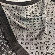 Kitlife Louis Vuitton Monogram Shine Scarf Black 140x140cm  - 3