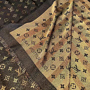 Kitlife Louis Vuitton Monogram Shine Scarf Brown 140x140cm  - 3