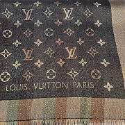 Kitlife Louis Vuitton Monogram Shine Scarf Brown 140x140cm  - 2
