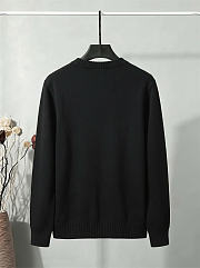 Kitlife Valentino Small Leopard Logo Embroidered Crew-Neck Sweater Black - 4