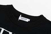 Kitlife Valentino Crewneck Sweater Black with Jacquard Logo - 4