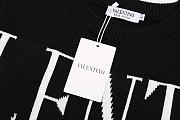 Kitlife Valentino Crewneck Sweater Black with Jacquard Logo - 2