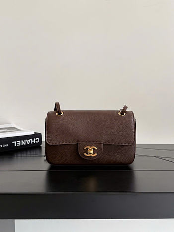 Kitlife Chanel Maxi Mini Flap Bag Brown AS6573 13x20x6cm 