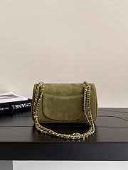 Kitlife Chanel Maxi Mini Flap Bag Light Green Suede AS6573 13x20x6cm - 6