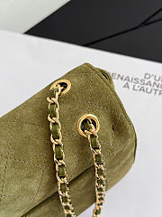 Kitlife Chanel Maxi Mini Flap Bag Light Green Suede AS6573 13x20x6cm - 4