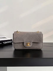 Kitlife Chanel Maxi Mini Flap Bag Gray Suede AS6573 13x20x6cm - 1