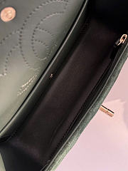 Kitlife Chanel Maxi Mini Flap Bag Dark Green Suede AS6573 13x20x6cm - 5
