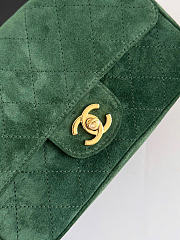 Kitlife Chanel Maxi Mini Flap Bag Dark Green Suede AS6573 13x20x6cm - 2