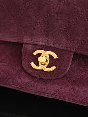 Kitlife Chanel Maxi Mini Flap Bag Burgundy Suede AS6573 13x20x6cm  - 3