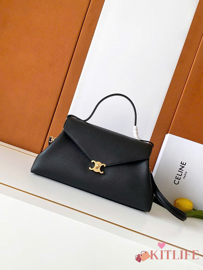 Kitlife Celine Flair In XL Black Calfskin Bag L10AT5 34x17x13cm - 1