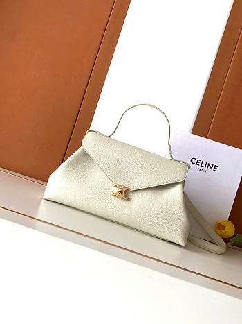 Kitlife Celine Flair In XL Off-White Calfskin Bag L10AT5 34x17x13cm