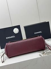 Kitlife Chanel Small Shopping Bag Burgundy Grained Calfskin AS6288 31x15x12cm  - 6