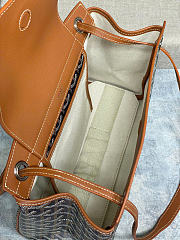 	 Kitlife Goyard Goyardine Canvas & Chevroches Calfskin Rouette PM Bag Brown and Black - 23cm x14cm x31cm - 6