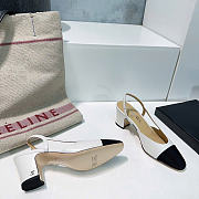 Kitlife Chanel Lambskin Cap Toe CC Slingback Pumps White - 3