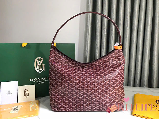 Kitlife Goyard Bohème Hobo Burgundy Bag - 27x15x42cm - 1