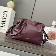 Kitlife Loewe Flamenco Clutch in Burgundy Nappa Calfskin 262355 23x18x9cm - 1