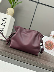 Kitlife Loewe Flamenco Clutch in Burgundy Nappa Calfskin 262355 23x18x9cm - 5