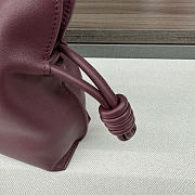 Kitlife Loewe Flamenco Clutch in Burgundy Nappa Calfskin 262355 23x18x9cm - 2