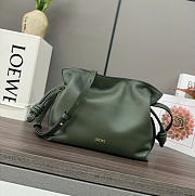 Kitlife Loewe Flamenco Clutch in Green Khaki Nappa Calfskin 262355 23x18x9cm - 1