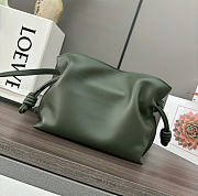 Kitlife Loewe Flamenco Clutch in Green Khaki Nappa Calfskin 262355 23x18x9cm - 5