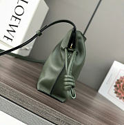 Kitlife Loewe Flamenco Clutch in Green Khaki Nappa Calfskin 262355 23x18x9cm - 6