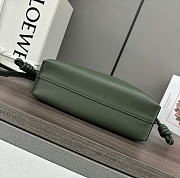 Kitlife Loewe Flamenco Clutch in Green Khaki Nappa Calfskin 262355 23x18x9cm - 4