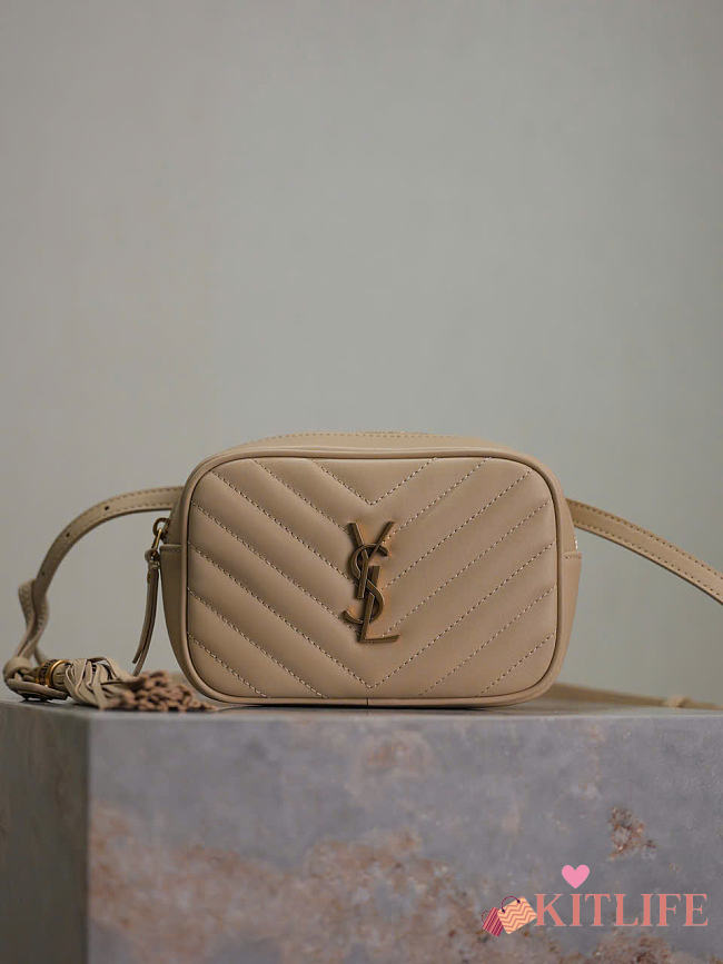 Kitlife Saint Laurent Lou Camera Bag In Beige Quilted Leather 534817 15.5x10.5x5.5cm - 1