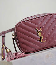 Kitlife Saint Laurent Lou Camera Bag In Burgundy Quilted Leather 534817 15.5x10.5x5.5cm - 2