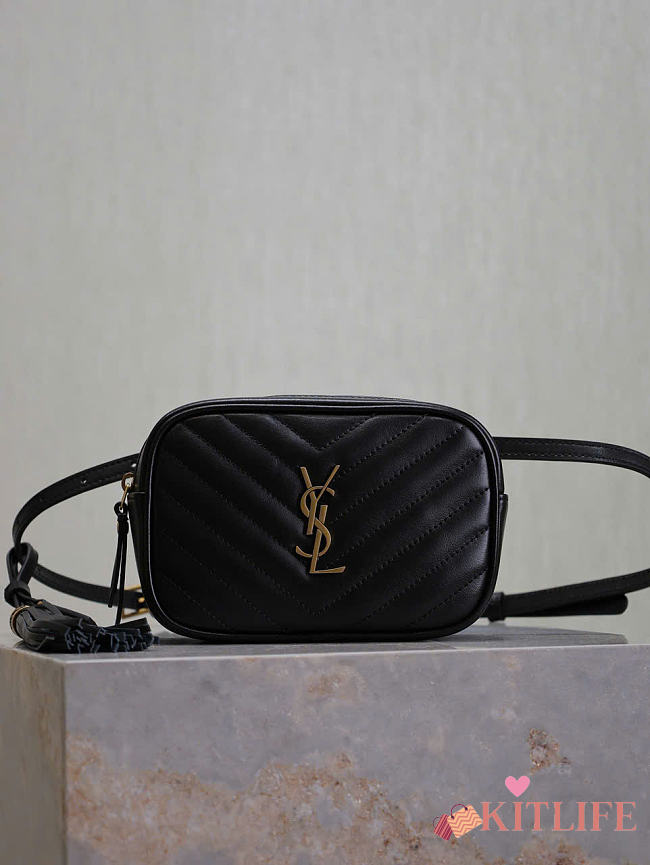 Kitlife Saint Laurent Lou Camera Bag In Black Quilted Leather 534817 15.5x10.5x5.5cm - 1