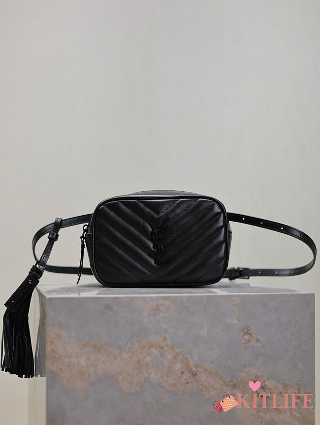 Kitlife Saint Laurent Lou Camera Bag In Black Quilted Leather With Black Hardware 534817 15.5x10.5x5.5cm - 1