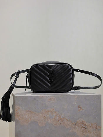 Kitlife Saint Laurent Lou Camera Bag In Black Quilted Leather With Black Hardware 534817 15.5x10.5x5.5cm